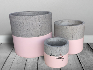 Painted Concrete Pots